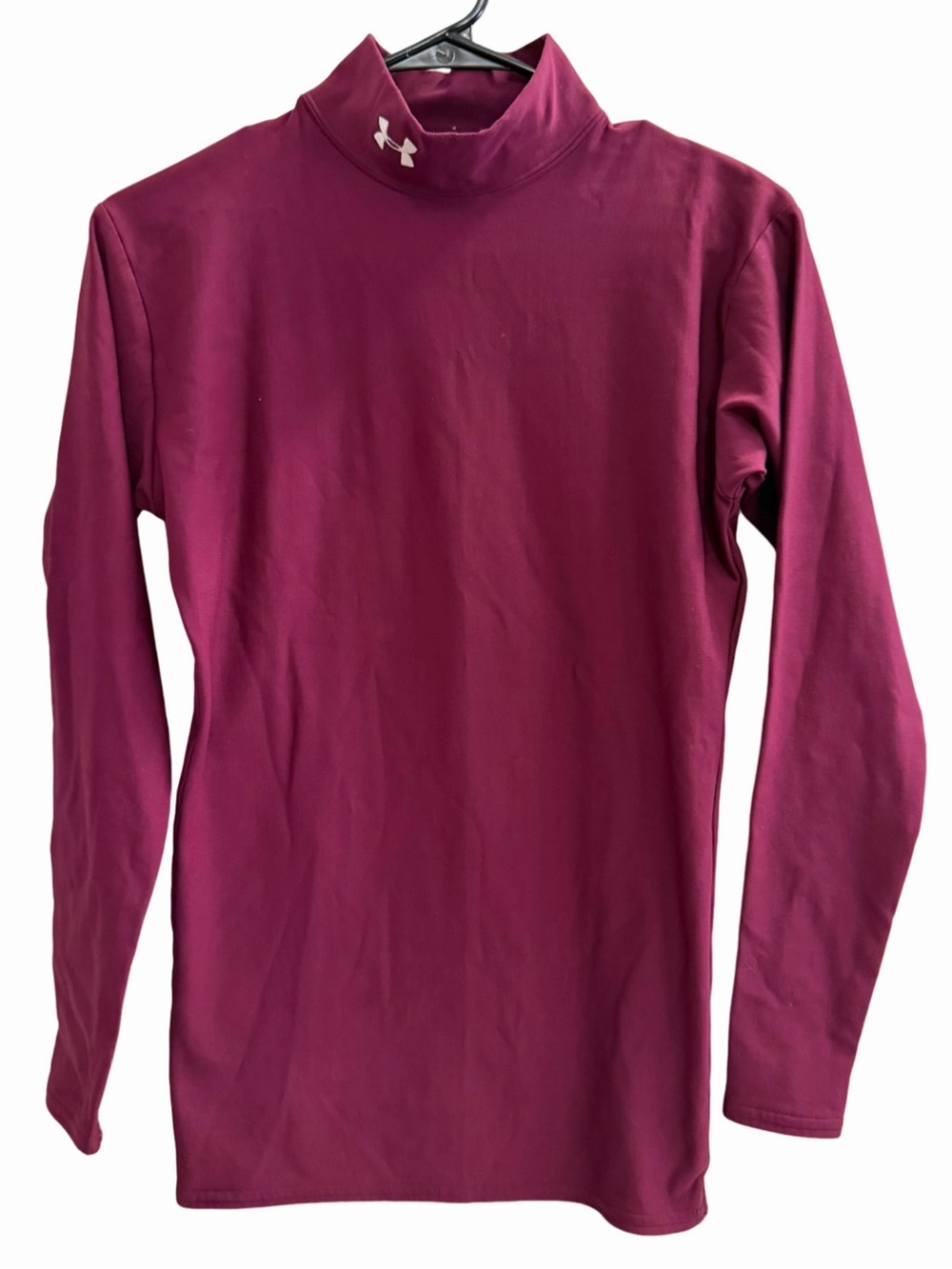 Under Armour ColdGear Mock Neck Long Sleeve Top Burgundy Women’s Medium